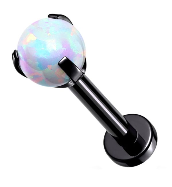 Black PVD Opalite Claw Set Stainless Steel Labret Online