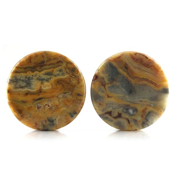 Crazy Lace Agate Stone Plugs 1 & 1 4  (32mm) Version 1 Supply