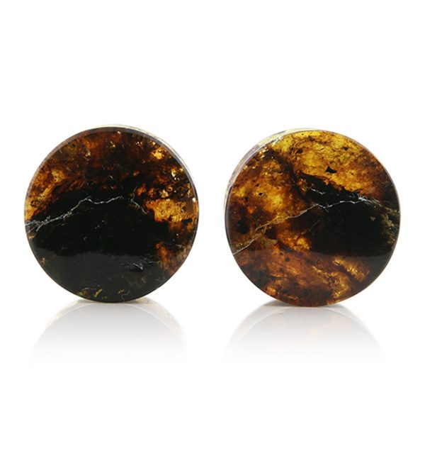Chiapas Amber Plugs 3 4  (19mm) Version 5 (Rough Edges) Fashion