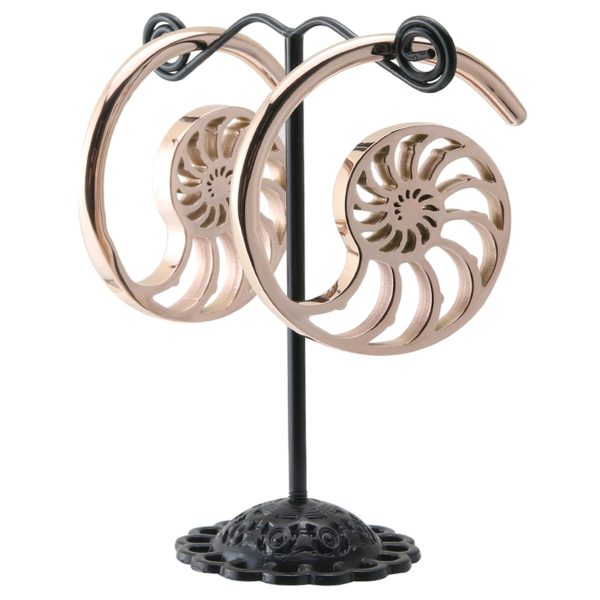 Rose Gold PVD Ammonite Ear Weights For Sale - Image 2