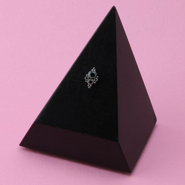 Beryl Beaded Black CZ Titanium Threadless Top Supply - Image 3
