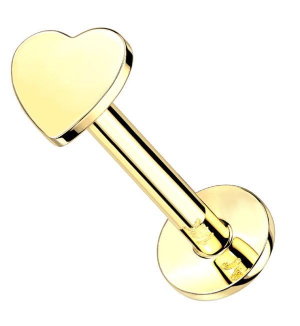 14kt Gold Heart Labret Online Hot Sale