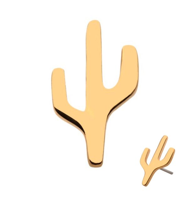 14kt Gold Cactus Threadless Top For Discount