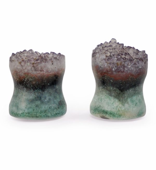 Raw Amethyst Plugs 00G (10mm) Version 2 Online Sale