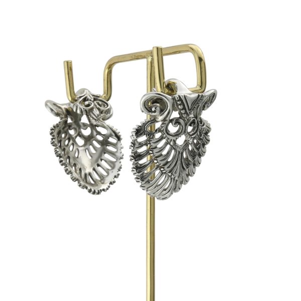 Sinuous White Brass Ear Weights For Sale - Image 2
