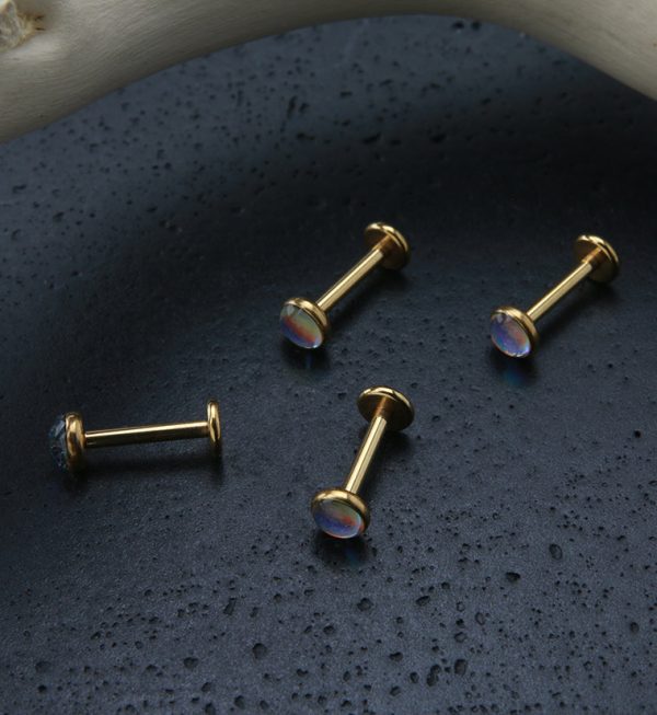 Gold PVD Aura Labret Post Fashion - Image 2
