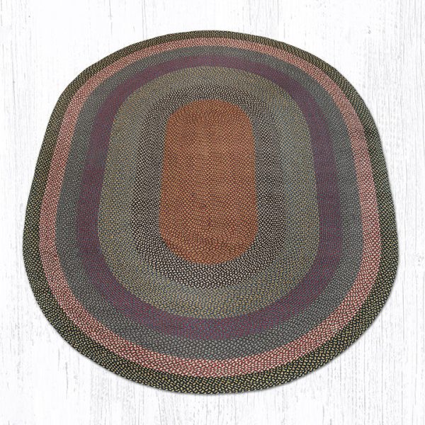 C-043 Burgundy Blue Gray Braided Rug For Cheap