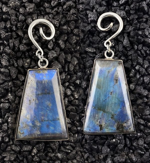 Labradorite Ear Weights Version 11 Fashion