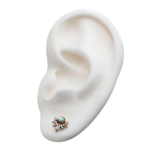 14kt Gold Empress Opalite Threadless Top Online Sale - Image 3