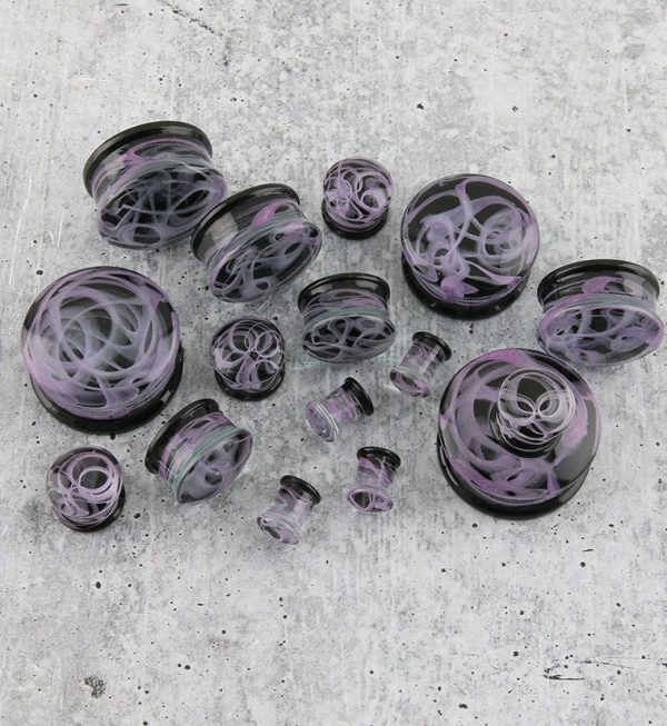 Purple Haze Swirl Glass Plugs Hot on Sale - Image 3