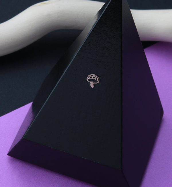 14kt Rose Gold Shroom Threadless Top Fashion - Image 3