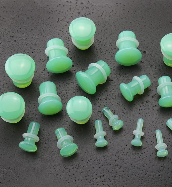 Mint Opalite Glass Plugs - Single Flare Supply - Image 3
