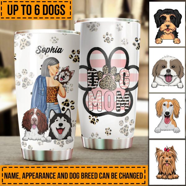 Gift for Mother Dog Mom Personalized Tumbler, Personalized Gift for Dog Lovers, Dog Dad, Dog Mom - TB089PS01 Online now - Image 2